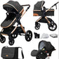 New baby stroller 3 in 1 with car seat,Baby carriages Can sit or lie down multiple child stroller folding Baby stroller