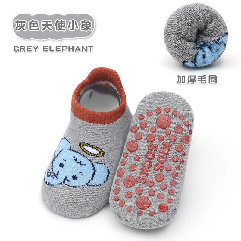 Cute Anti-Slip Baby Socks – Summer Animal Print