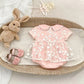 Summer new baby clothes for 0-3 years old, exquisite baby girl sweet one-piece skirt, doll collar jumpsuit