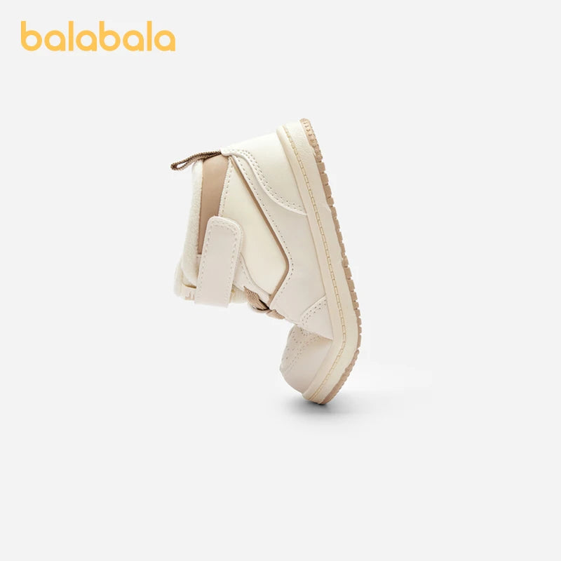 Balabala Low - top Boots Boys and Girls 2025 New Pure White Canvas Shoes