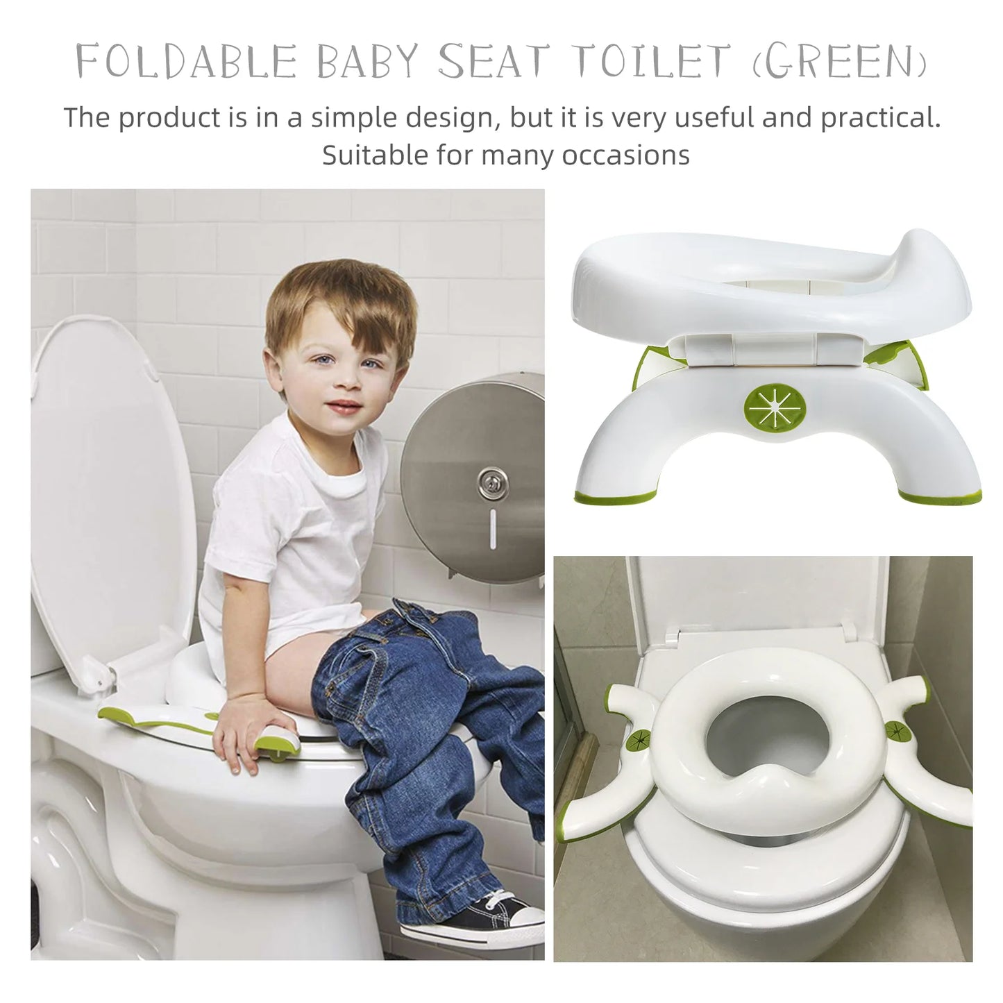 Folding Portable Kids Toilet Seat – Compact Travel Potty for Outdoor & Camping