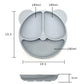 Baby Silicone Suction Plate – Cartoon Smile Face Bowl