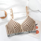New Lightweight Breathable Maternity Breastfeeding Bra Made of Pure Cotton Gathered Anti Sagging Letter Stripe Women's Underwear