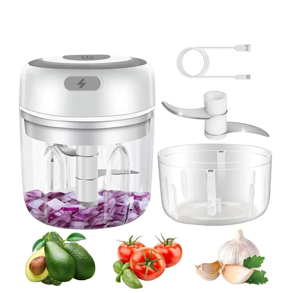 Baby Mini Wireless Electric Food Mixer 100ml/250ml Portable Chopper Usb Charging Ginger Chili Vegetable Masher Machine Kitchen