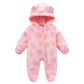 OLEKID 2025 Autumn Winter Newborn Baby overalls Flannel Hooded Kids Baby Girl Rompers 0-1 Years Toddler Boy Jumpsuit Outfits