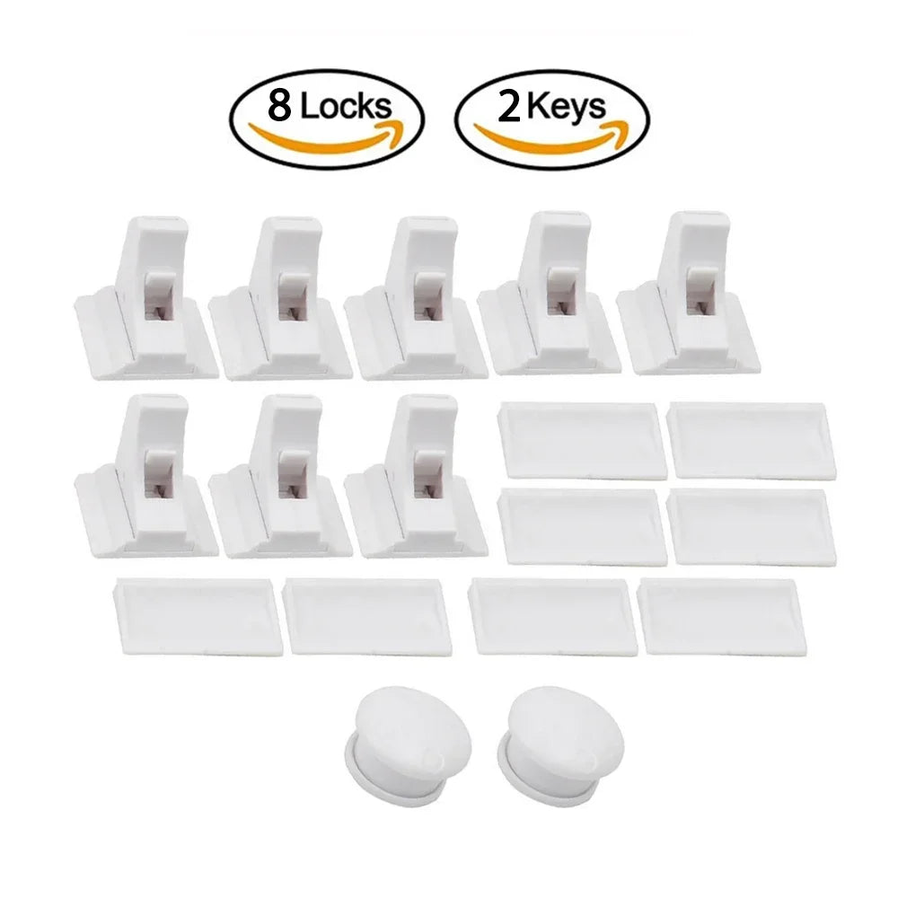 Child Safety Magnetic Cabinet Locks Baby Proofing Magnetic Drawer Locks for Kitchen No Drilling or Screws Safety Cabinet Locks