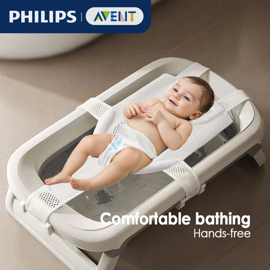 Philips Avent Adjustable Bathtub Pillow Seat Cushion Cross-shaped Anti-slip Baby Bath Bathtub Shower Cradle Bed Seat