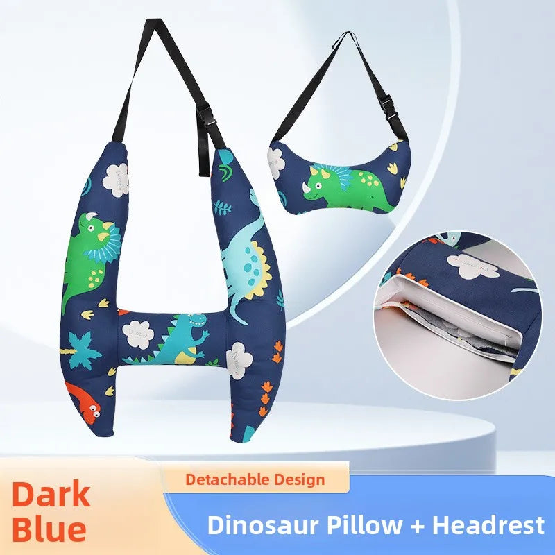 Children's Car Headrest  Cuion Long Distance Travel Se Ne Support Pillow Ba  Hable Sp Wool Filling