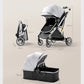 Luxurious Baby Stroller 3 in 1 Can Sit Can Lie Baby Pram Portable Baby Travel System Baby Pushchair for Newborn