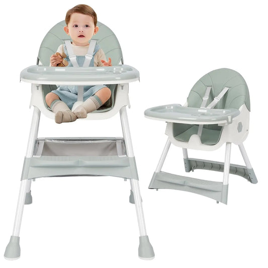 3 In 1 Baby High Chair Portable High Chairs for Babies and Toddlers 3 Adjustable Height Baby Feeding Chair with Removable Tray