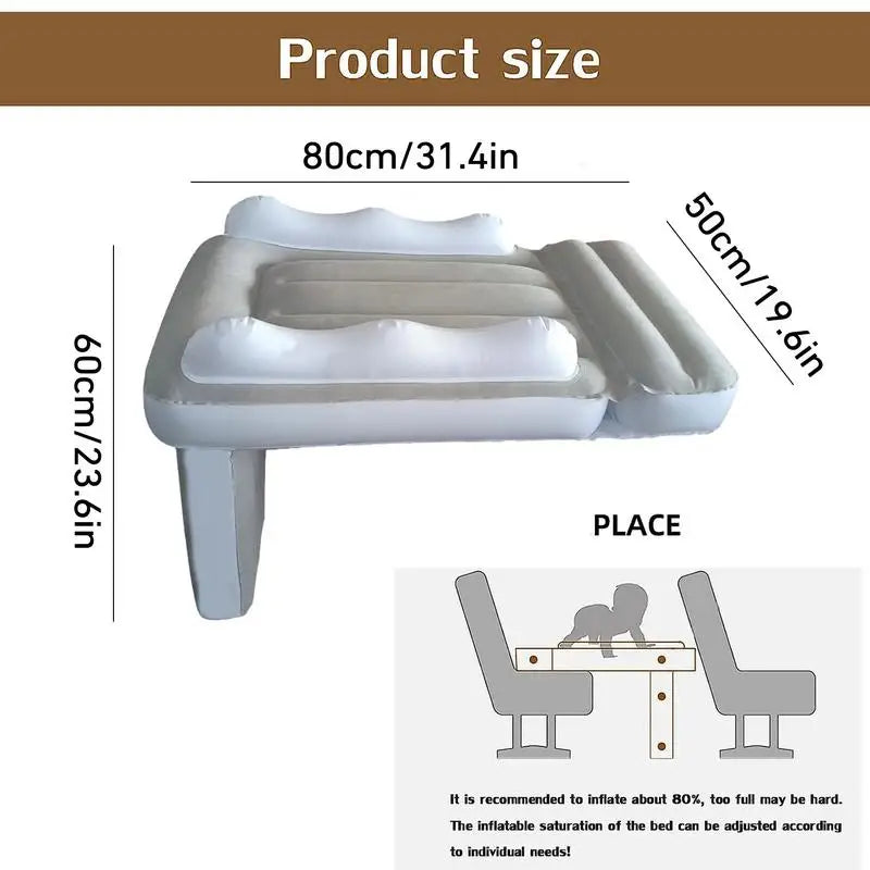 Inflatable Travel Bed – Car & Airplane Seat Extender for Kids & Babies