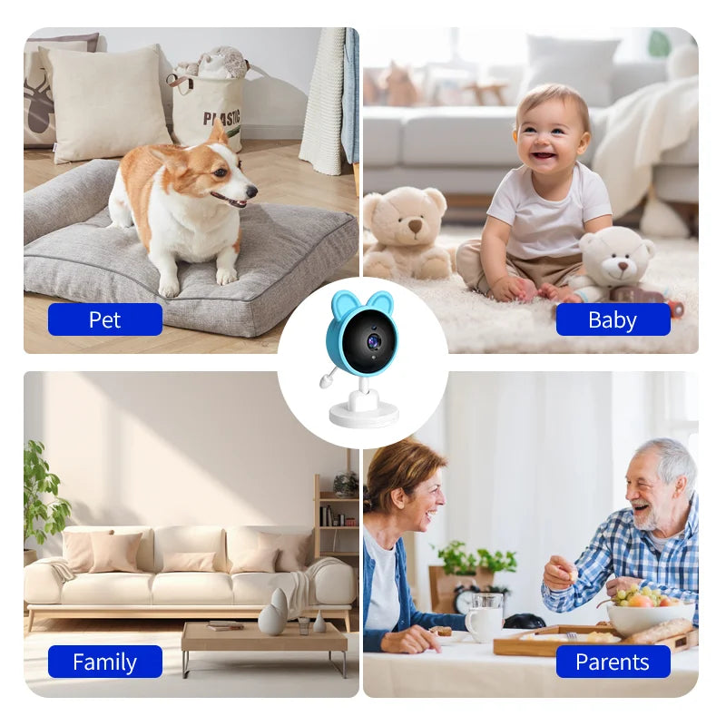 Moniteur sans fil pour bébé – Vision nocturne, berceuse et alerte de température