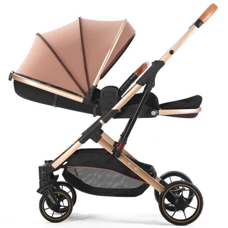 2025 New Style High View Baby Stroller Can Sit or Lie Down, Two-way Lightweight and Foldable Baby Newborn Stroller