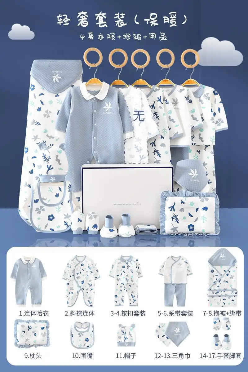 Pure Cotton Newborn Baby Set – Unisex Clothing Suit (0–12 Months)