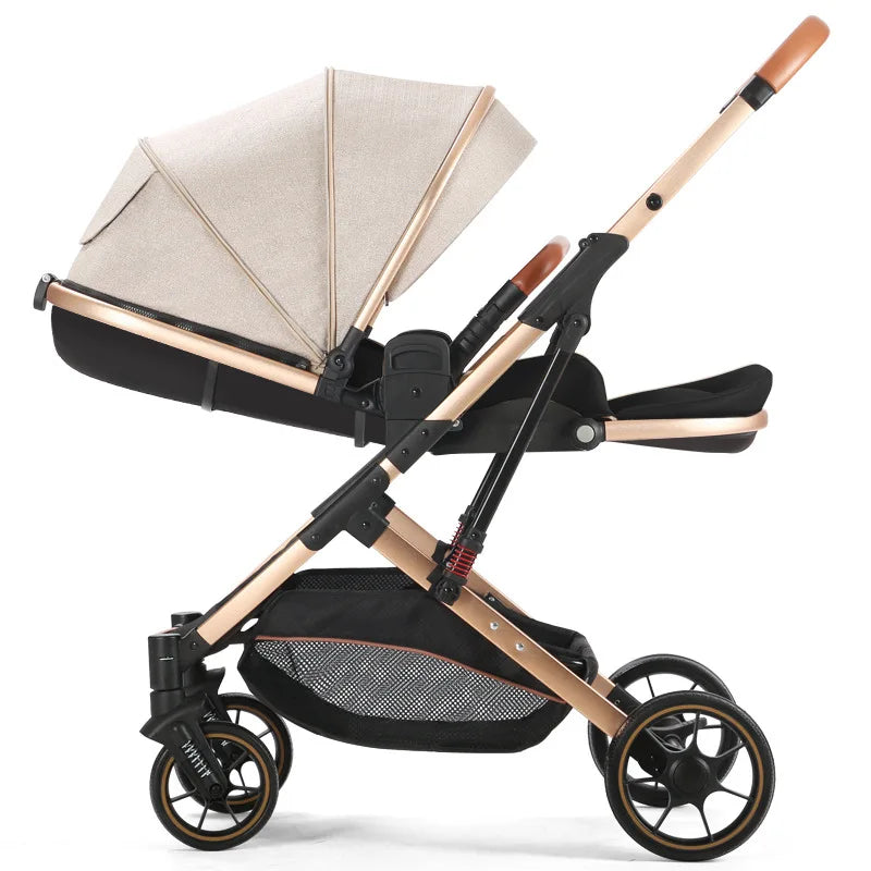 2025 New Style High View Baby Stroller Can Sit or Lie Down, Two-way Lightweight and Foldable Baby Newborn Stroller