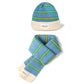 1-8 Year Boys & Girls Soft Striped Knitted Woolen Hat And Scarf Set Warm Autumn Winter Fashion Accessories for Kids