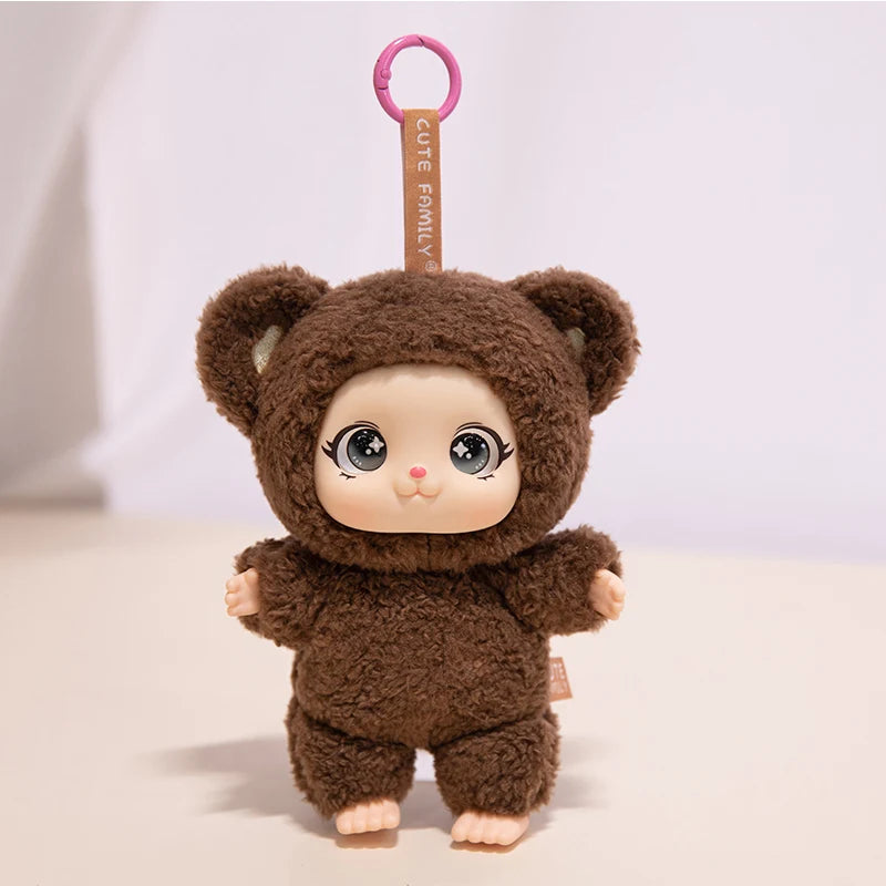 Family Animal Plush Toy – DIY Vinyl Keychain for Kids