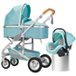 3 in 1 baby stroller Luxury High Landscape baby pram portable baby pushchair multifunctional Newborn Carriage double faced