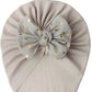 Cute Bow Baby Turban Hat Soft Elastic Beanie for Newborn Girls Summer