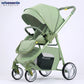 2 In 1 Portable Multifunctional Baby Stroller High Landscape Pram Carriage Basket Baby Carriage Baby Stroller 0 To 3 Years