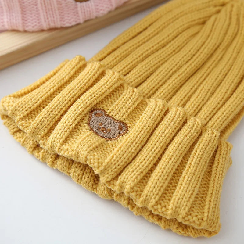 Cute Bear Cotton Knit Baby Beanie