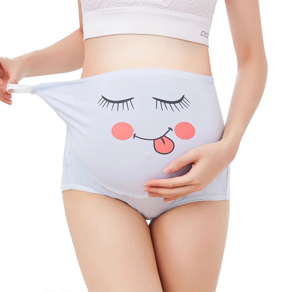 Summer Women's Large Size High Waist Maternity Pants Cute Pregnancy Clothes Abdominal Support Intimates Breathable Underwear