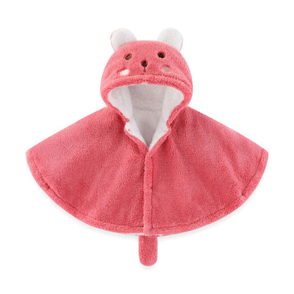Baby Warm Cloak 2025 Winter Cute Bunny Solid Thickened Windproof Shawl Children Clothes Coat  Boys Girls