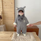 Baby Neck Crawler 2025 New Winter Newborn Thickened Clothes Baby Super Cute Cartoon Labeling Jumpsuit