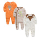 3 Pcs/lot 100% Cotton Baby Girls Clothes Set 0-12M Long Sleeve Newborn Boy Rompers Spring Autumn Carton Print Jumpsuit