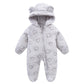 OLEKID 2025 Autumn Winter Newborn Baby overalls Flannel Hooded Kids Baby Girl Rompers 0-1 Years Toddler Boy Jumpsuit Outfits