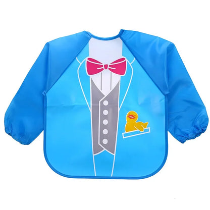 Waterproof EVA Full Sleeve Baby Bibs Children Apron Long Sleeve Feeding Smock Kids Eating Breastplate Infant Scarf Clothing