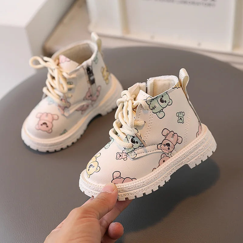 AJHL 2025 New Leather Western Boots Cowboy Bootie Soft Sole Non-Slip Crib Shoes for Baby Infant Toddler Girls Boys Newborn