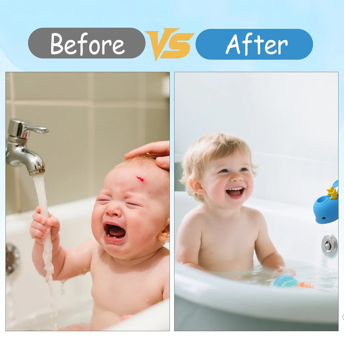 Toddler Bath Safety – Whale Anti-Slip Silicone Faucet Cover