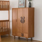 Modern Kids Wooden Wardrobe Organizer - Space-Saving Closet for Children's Clothes and Bedroom Storage Furniture