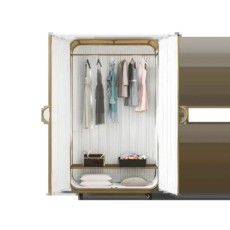 Modern Minimalist Wardrobe Organizer Storage Cube for Bedroom, Baby, and Home Furniture - Armable Metal Design