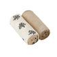 2pcs/set Cotton Swaddle Blanket Baby Blanket Floral Print Muslin Diaper Swaddle New Born Crinkle Fabric Baby Born Stroller Cover