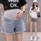 Summer Fashion Shorts Pregnant Women Denim  Curling Holes  Pants Stretch Belly   Clothes Maternity