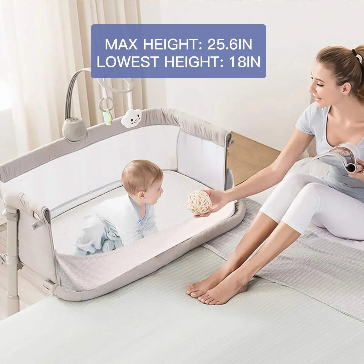 New born baby bedside baby crib co sleeper