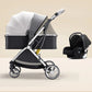 Luxurious Baby Stroller 3 in 1 Can Sit Can Lie Baby Pram Portable Baby Travel System Baby Pushchair for Newborn
