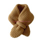 85AE Trendy Children Scarf Solid Color Autumn Winter Knitted Scarf Fashionable Scarf