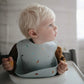 New Hot Adjustable Fit Waterproof Silicone Baby Bib with Crumb Catcher Pocket Easy To Clean and Comfortable To Wear