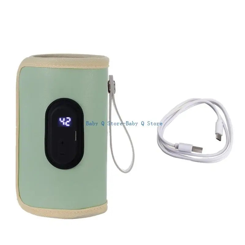 X5XE Baby Nursing Bottle Sleeve with Digital Display, Portable Milk Bottle Warmer Multifunction Constant Temperature Cover