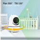 Babystar 7" HD Split Screen Video Baby Monitor No WiFi, Baby Camera Monitor, Hack Proof, Remote Zoom/Pan/Tilt, 4000mAh Battery