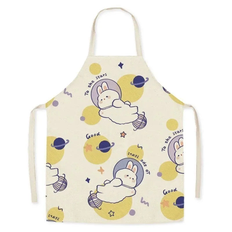 Cute little dinosaur bear rabbit pattern apron home linen children's cleaning apron kitchen cooking baking bib