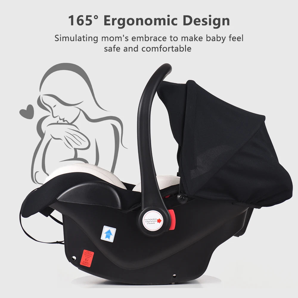 Infant Car Seat with Adjustable Canopy & Handle