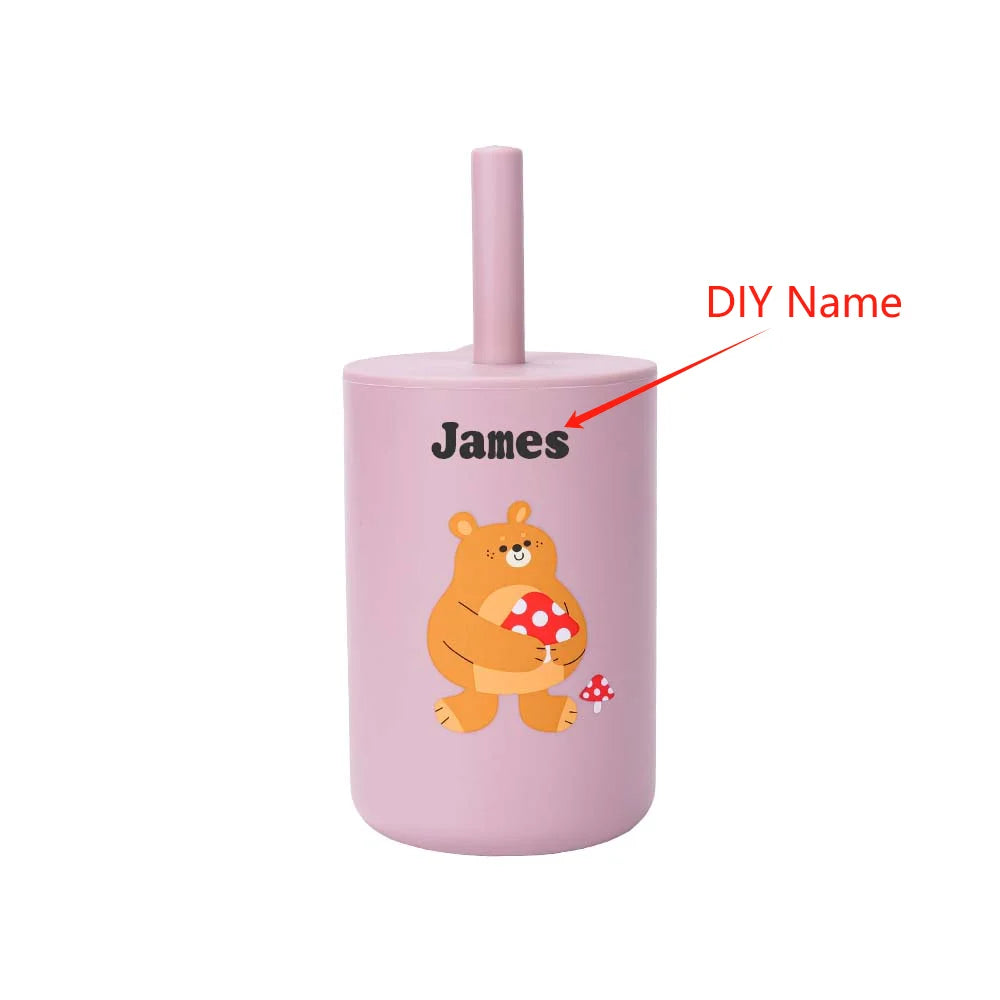Toddler Feeding Bottle – Silicone Straw Cup for Kids