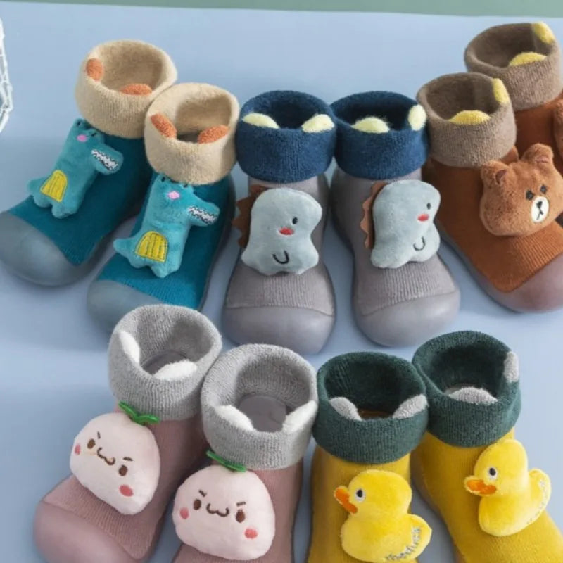 New Children's Cartoon Terry Terry Ears Doll Socks Shoes Soft Sole Indoor Baby Toddler Shoes