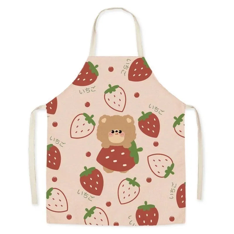 Cute little dinosaur bear rabbit pattern apron home linen children's cleaning apron kitchen cooking baking bib