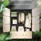 Home Bedroom Furniture Simple Wardrobe Clothes Cabinets Dressers Cube Storage Locker Baby Closet Plastic Collapsible Dustproof
