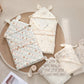 4-Layer 100% Cotton Gauze Newborn Swaddle Blanket Cute Cartoon Baby Swaddling Wrap Breathable Receiving Blanket for Hospital